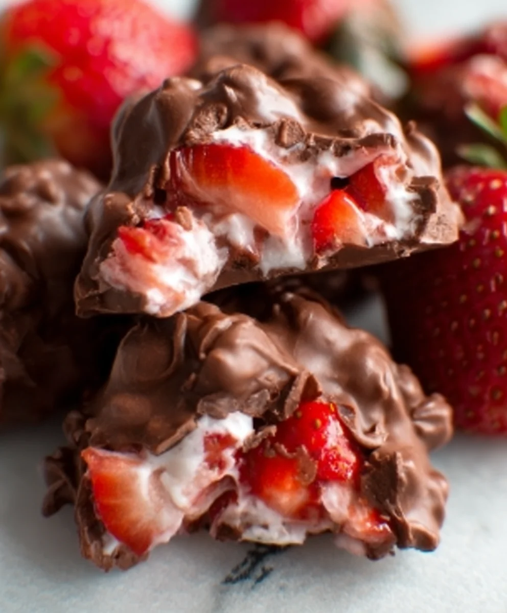Viral Chocolate Strawberry Yogurt Clusters - Easy Recipe