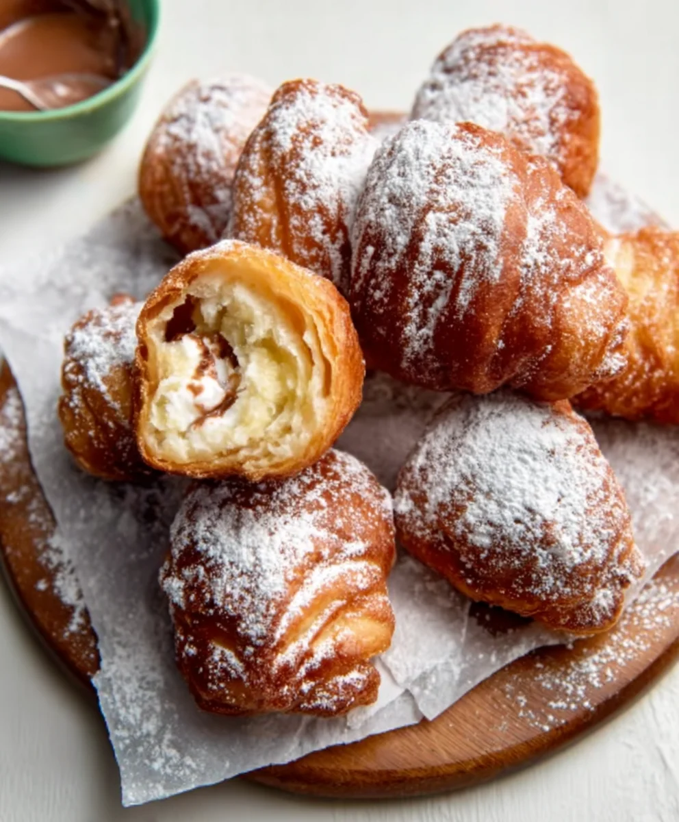 Easy Fried Croissant Beignets Recipe