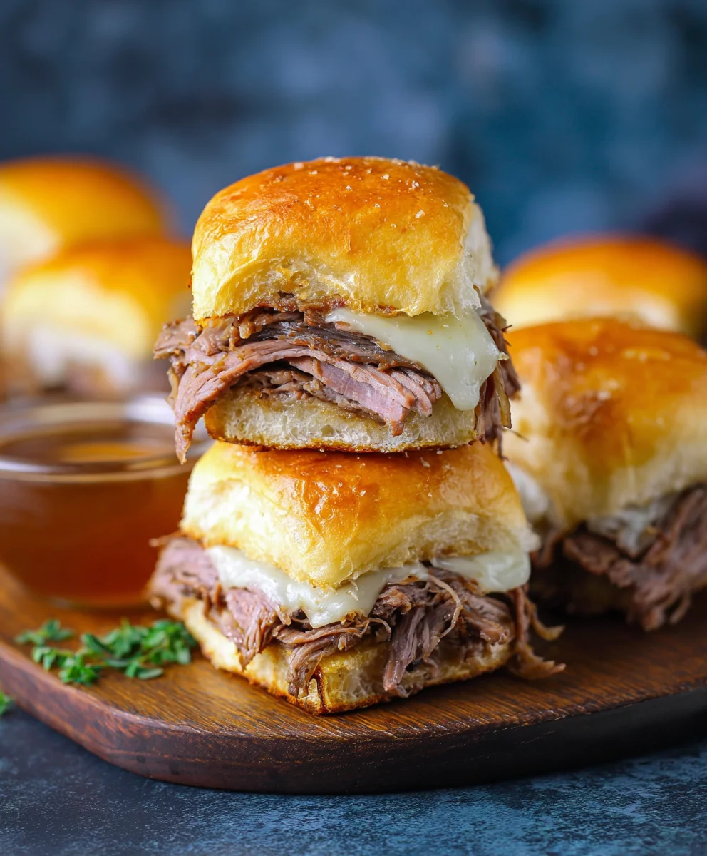 Easy French Dip Sliders - Flavorful Beef Sandwiches