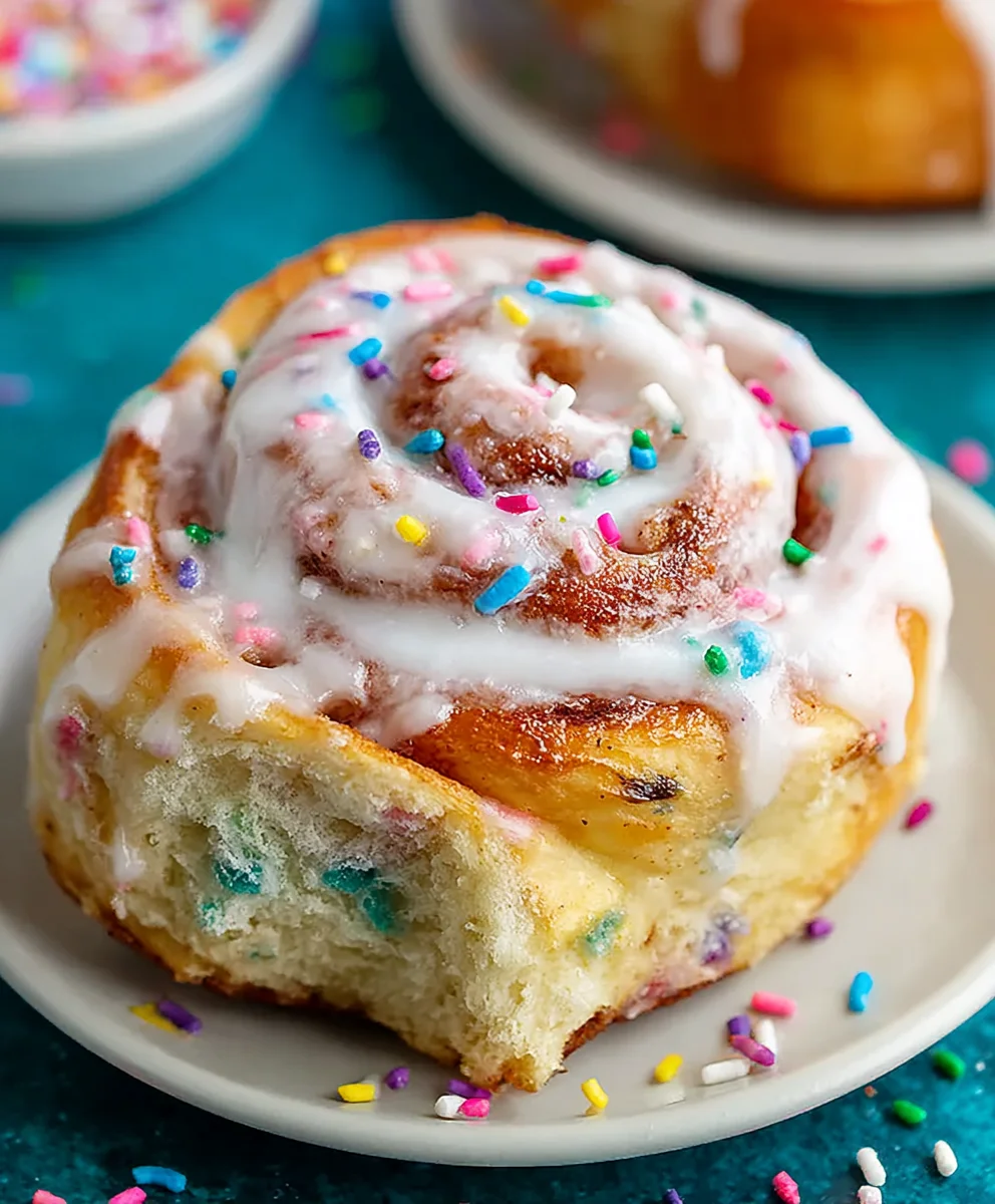 Funfetti Cinnamon Rolls- Easy & Delicious Treat