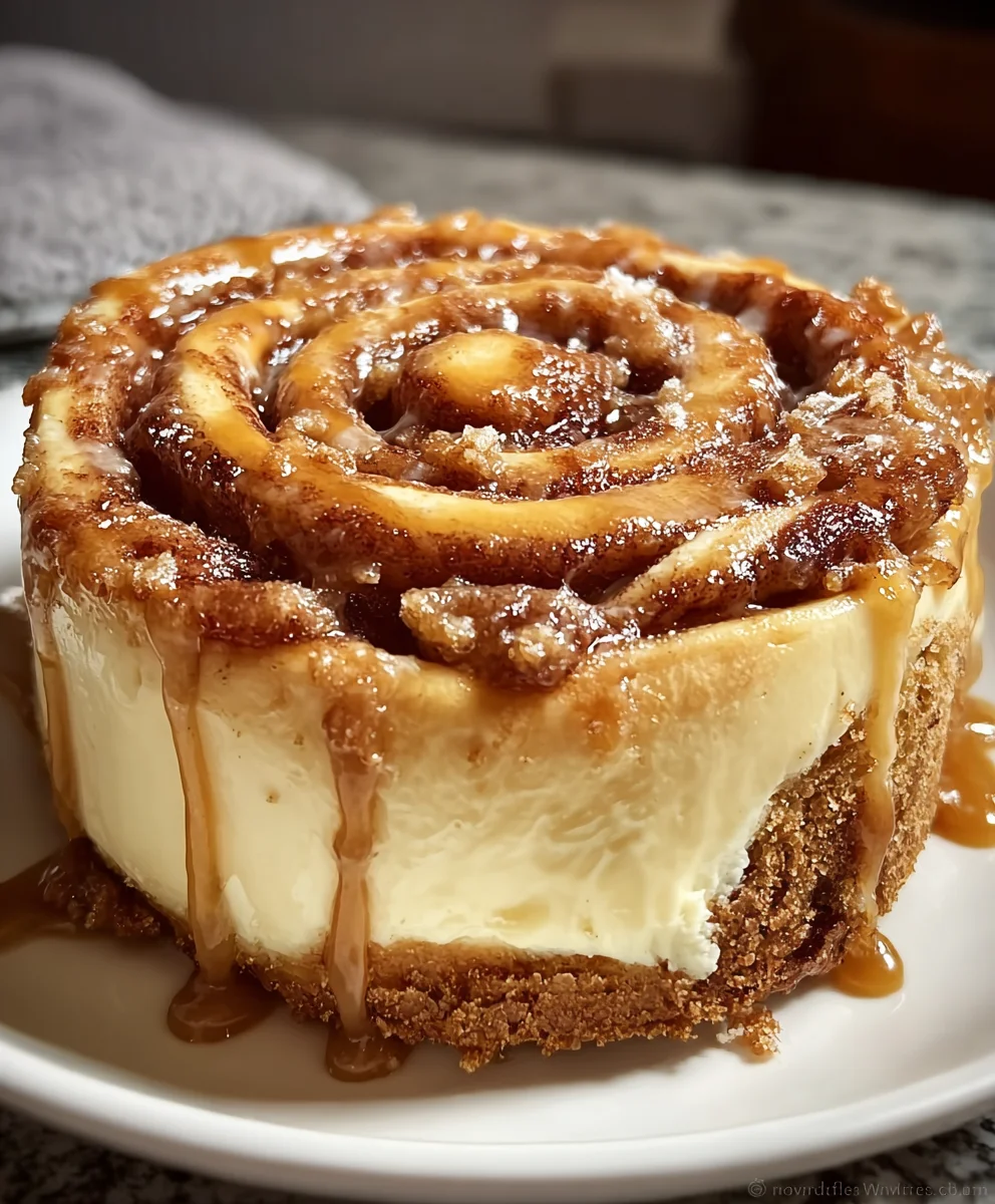 Cinnamon Roll Honeybun Cheesecake Dreamy Dessert