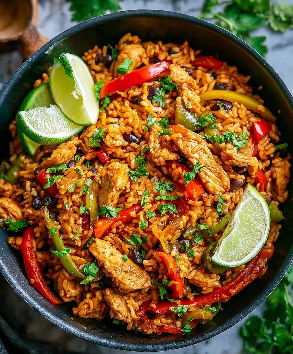 One-Pan Beef Fajita Rice Bowls - Easy Dinner
