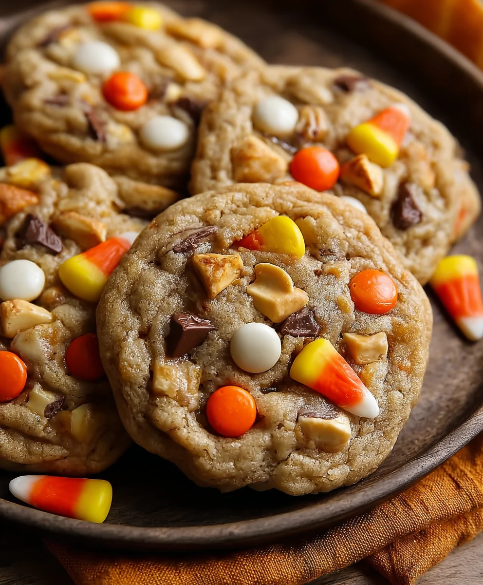Candy Corn Trail Mix Cookies-Easy Fall Treat