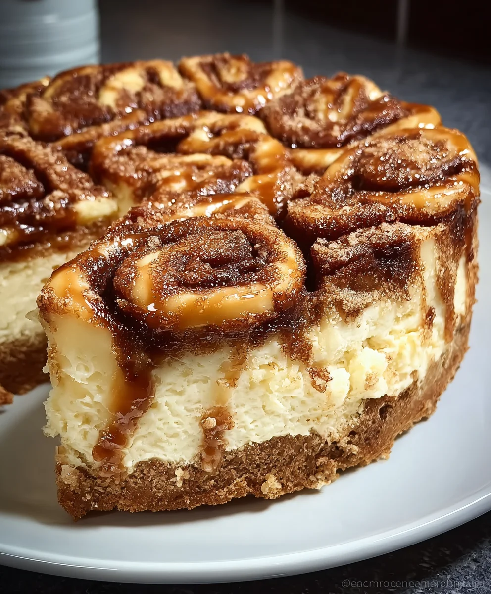 Cinnamon Roll Honeybun Cheesecake Dreamy Dessert