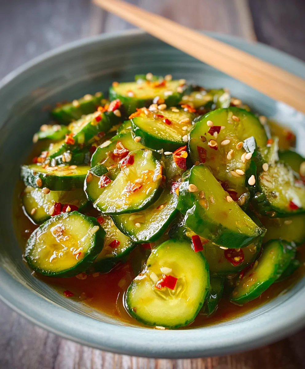 Easy Asian Cucumber Salad- Refreshing & Quick Dish
