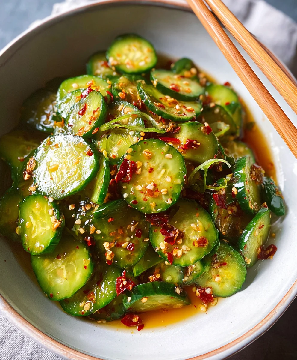 Easy Asian Cucumber Salad- Refreshing & Quick Dish