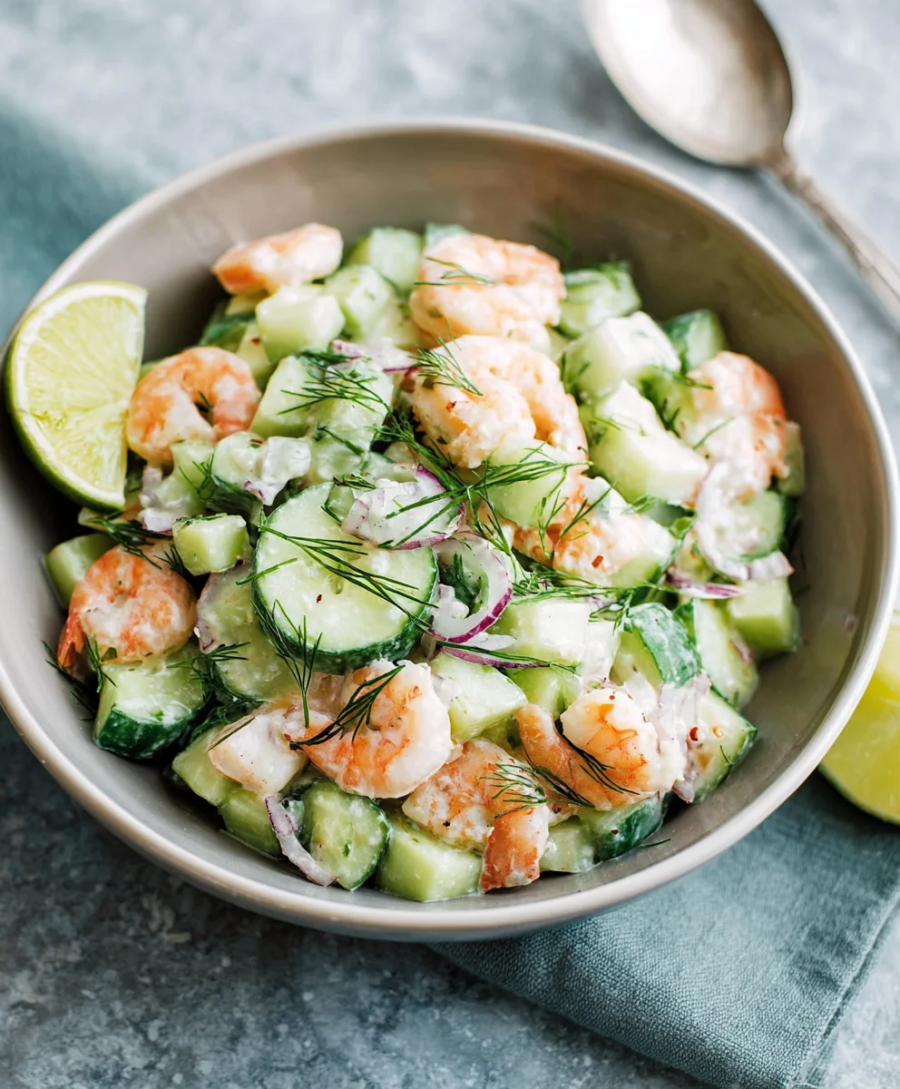 Cucumber Shrimp Salad- Refreshing & Easy Recipe