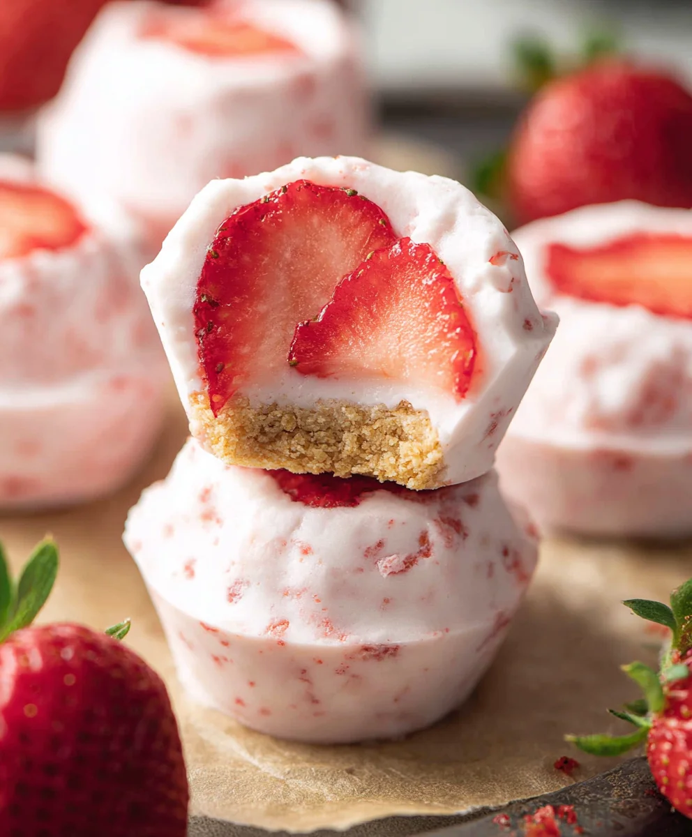 Easy Strawberry Yogurt Bites Healthy Snack
