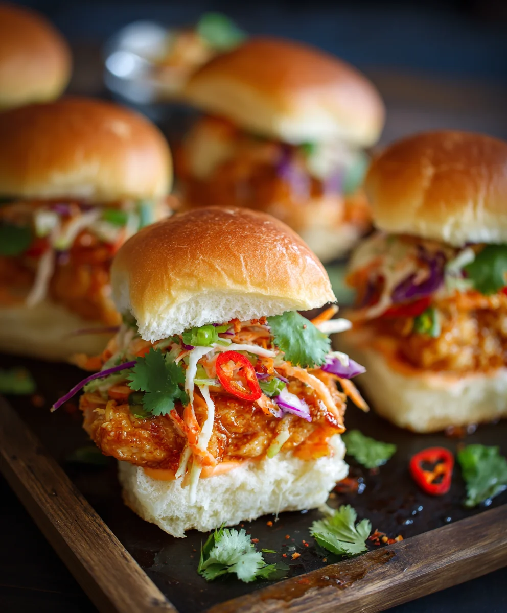 Easy Bang Bang Chicken Sliders Quick Recipe