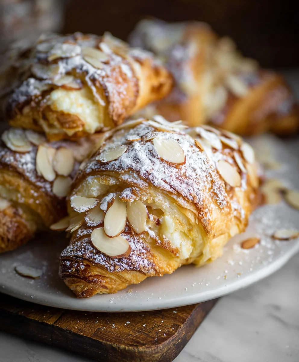 Almond Cream Croissants - Flaky Pastry Delight