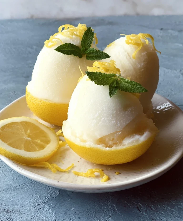 Frozen Lemon Shell Sorbetto- Refreshing Summer Treat