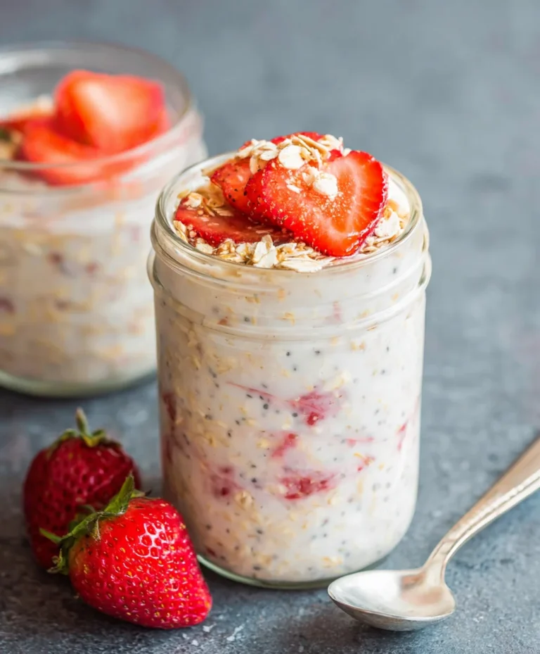Strawberry Cheesecake Overnight Oats – Easy & Delicious