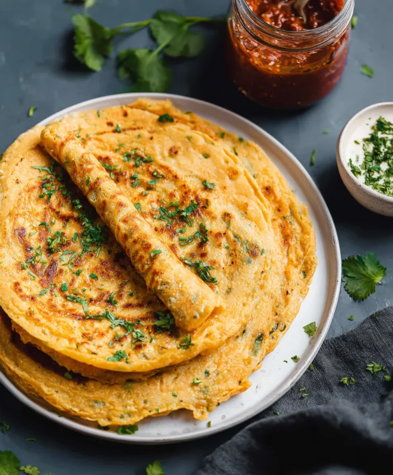 Masoor Dal Chilla Savory Red Lentil Pancakes Recipe