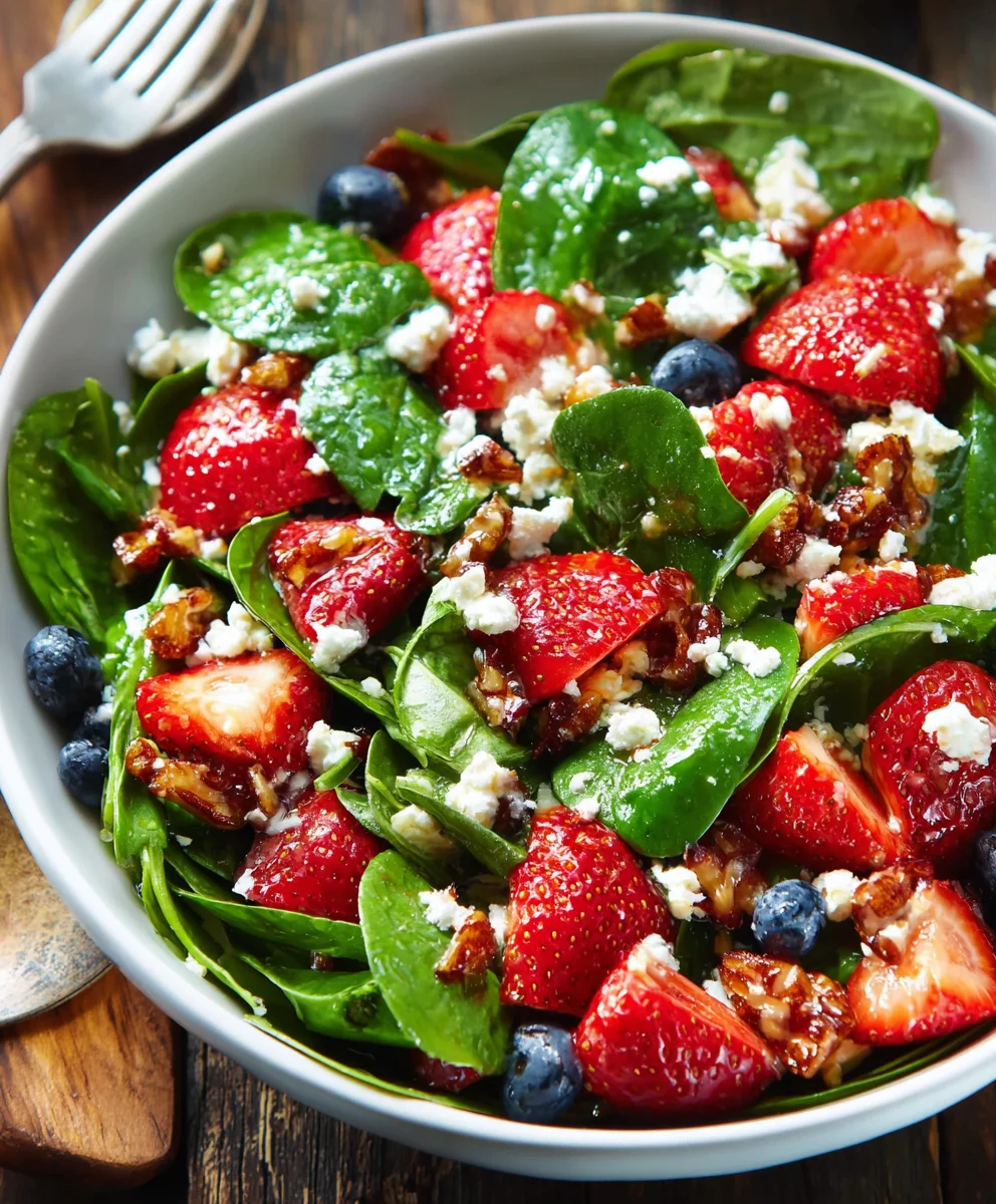 Quick Strawberry Spinach Salad Recipe Easy Meal