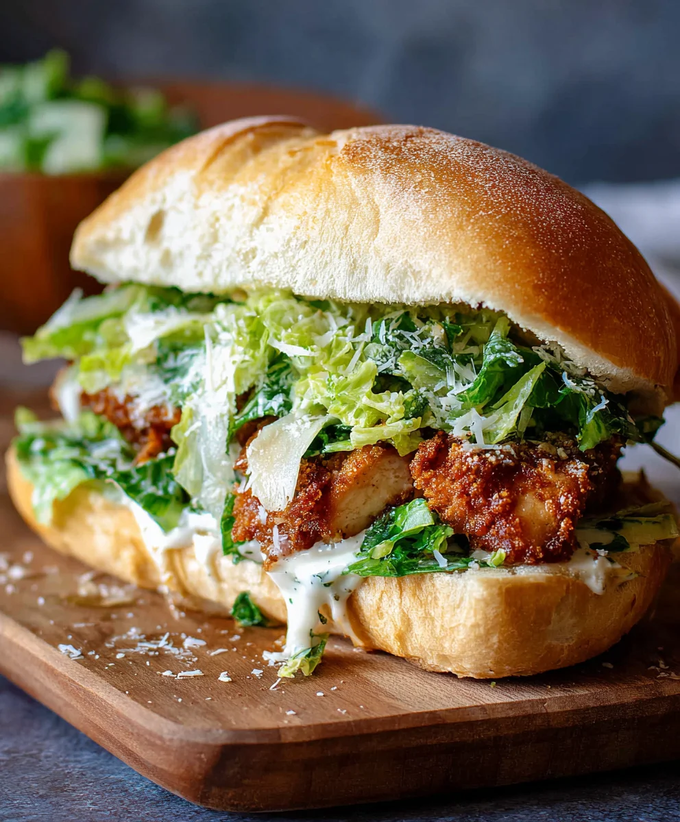 Crispy Chicken Caesar Sandwich-Easy & Delicious Recipe