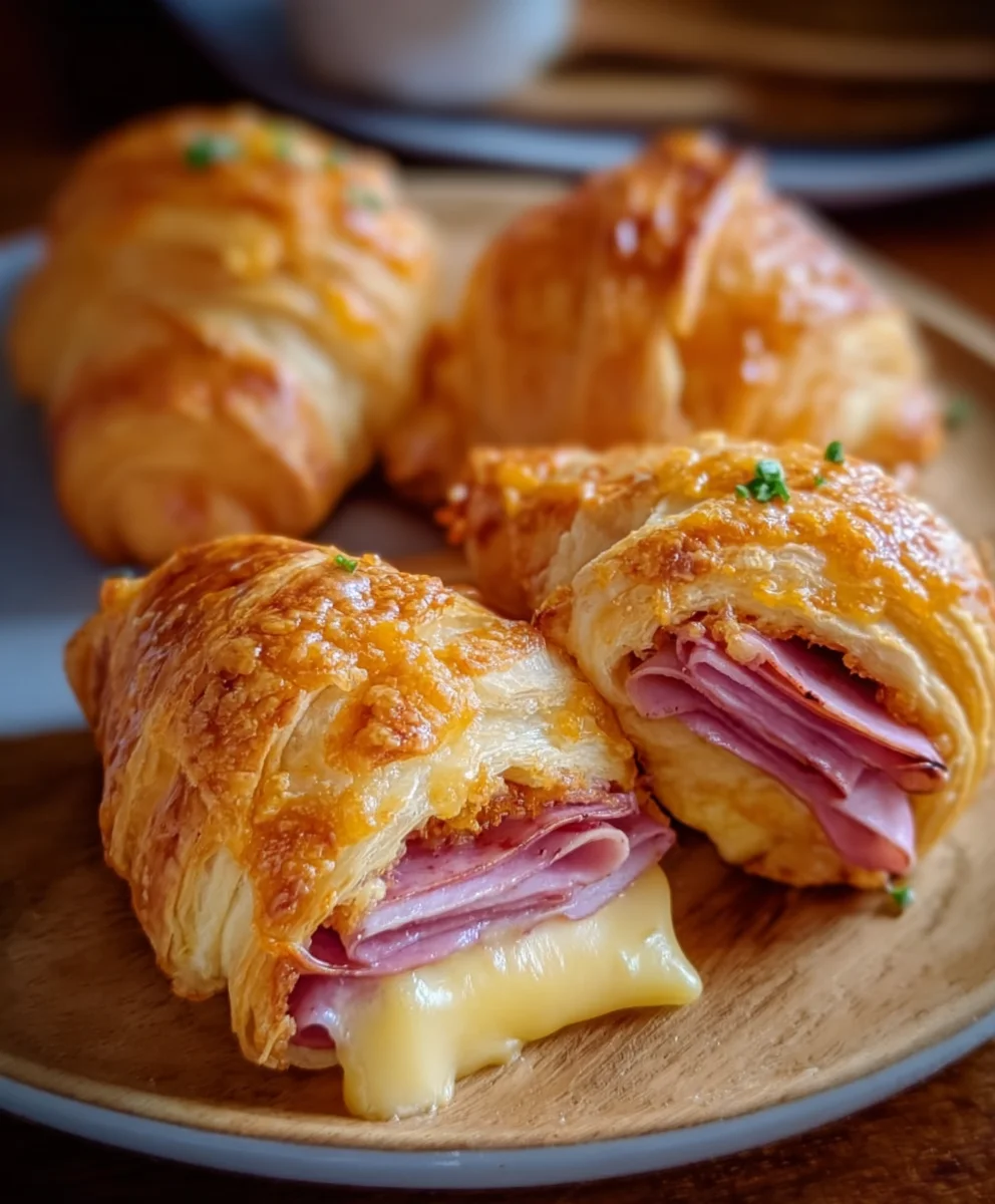 Beef Beef Ham Cheese Croissants - Easy Baked Appetizer