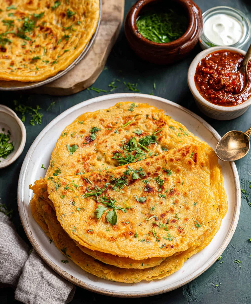 Masoor Dal Chilla Savory Red Lentil Pancakes Recipe