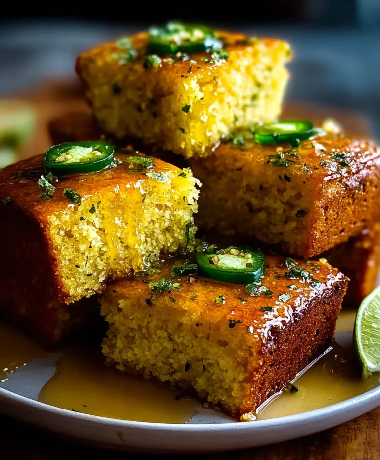 Spicy Jalapeno Cornbread with Lime Honey Glaze