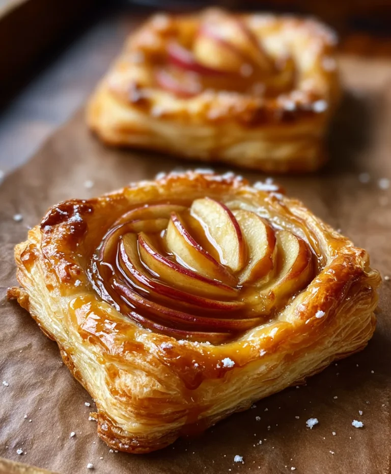 Caramel Apple Puff Pastry-Easy Fall Dessert