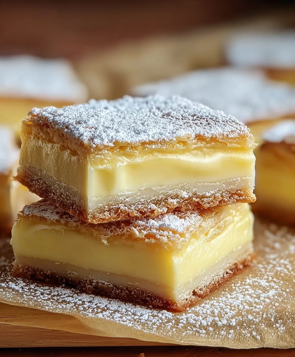 Easy Vanilla Custard Cream Squares Recipe