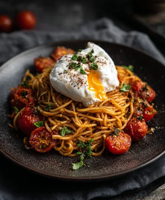 Chicken Spaghetti with Burrata