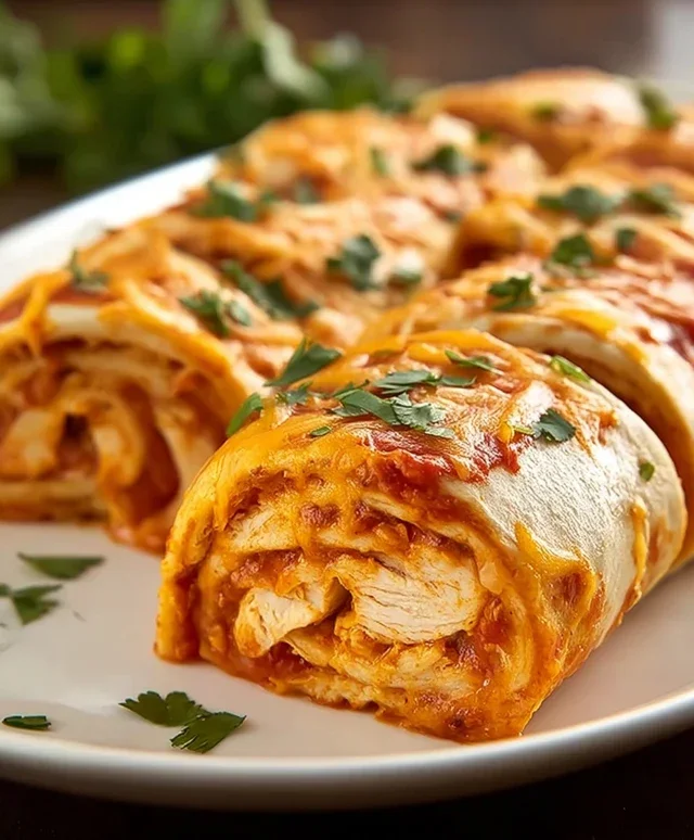 Chicken Enchilada Roll Ups