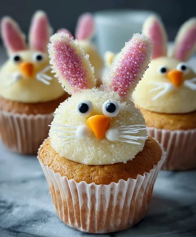 Easter Bunny and Chick Cupcakes