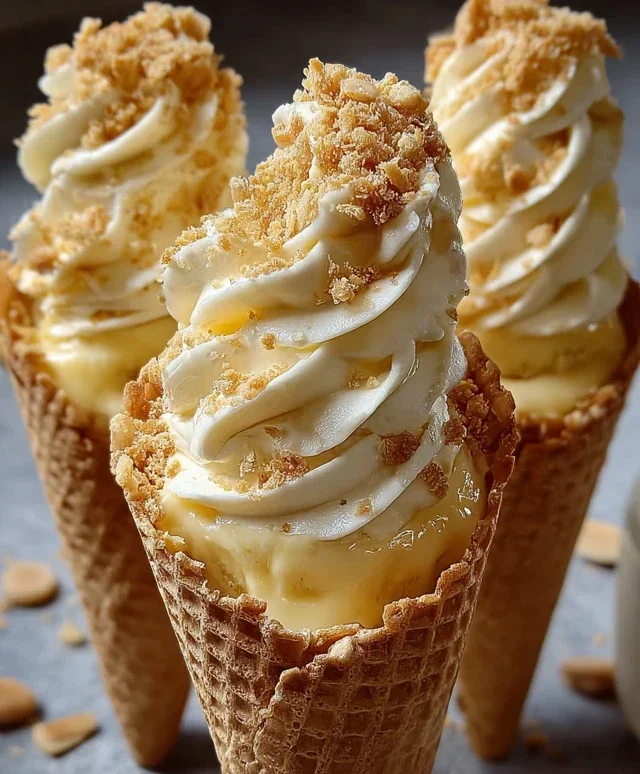 Banana Pudding Cheesecake Cones