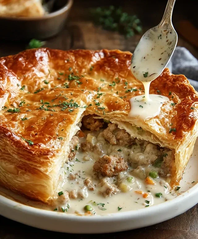 Sausage Gravy Puff Pie