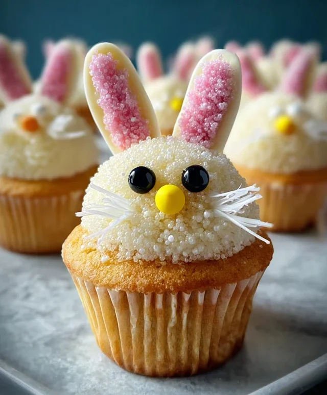 Easter Bunny and Chick Cupcakes