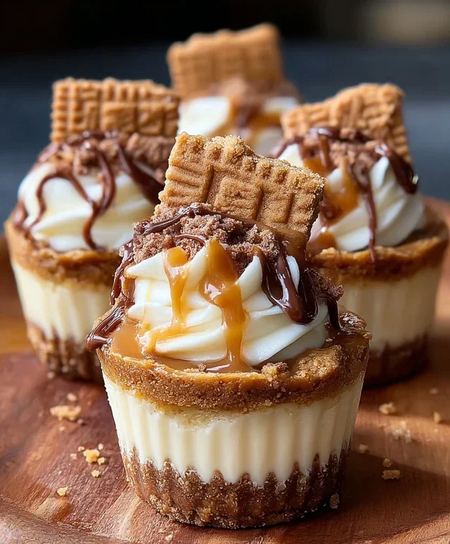 Mini Cookie Butter Cheesecake Cups