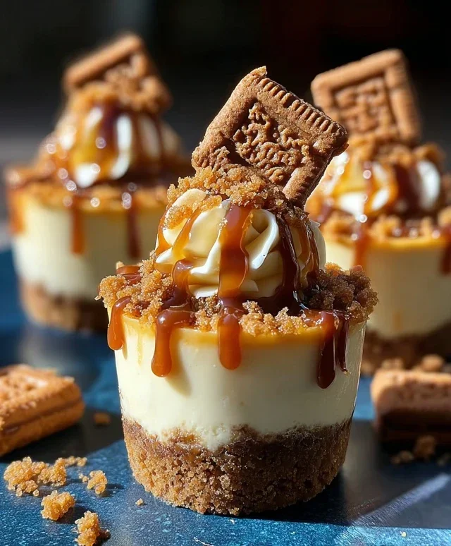 Mini Cookie Butter Cheesecake Cups